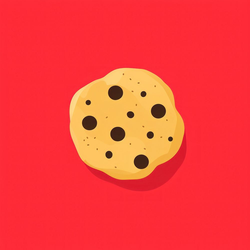 Minimal Abstract Vector illustration of a cookie food confectionery dessert.