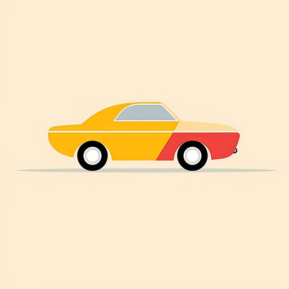 Minimal Abstract Vector illustration of a car vehicle cartoon wheel.