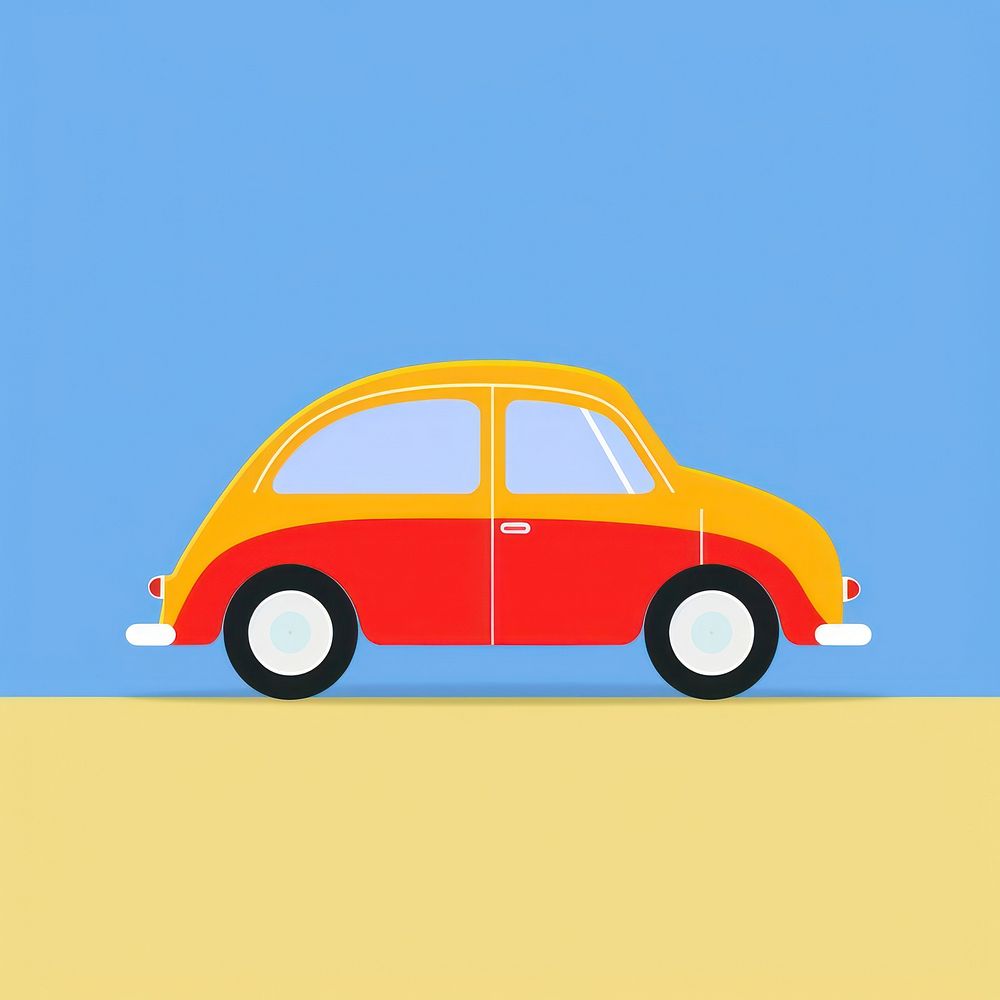 Minimal Abstract Vector illustration of a car vehicle cartoon wheel.