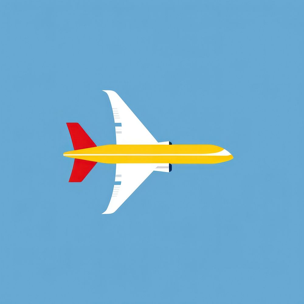 Minimal Abstract Vector illustration of a airplane aircraft airliner vehicle.