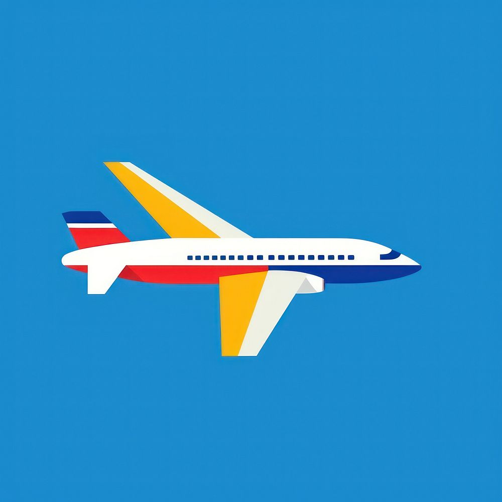 Minimal Abstract Vector illustration of a airplane aircraft airliner vehicle.