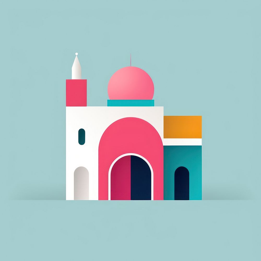 Illustration of a Mosque architecture art spirituality.
