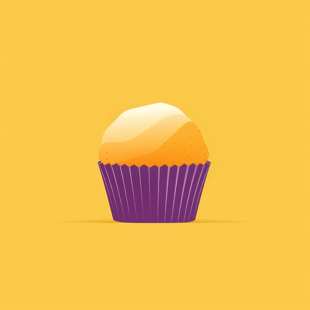 Minimal Abstract Vector illustration of a muffin food freshness cupcake.