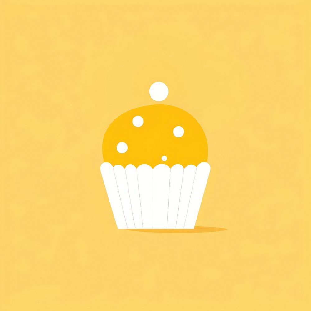 Minimal Abstract Vector illustration of a muffin dessert cupcake cartoon.