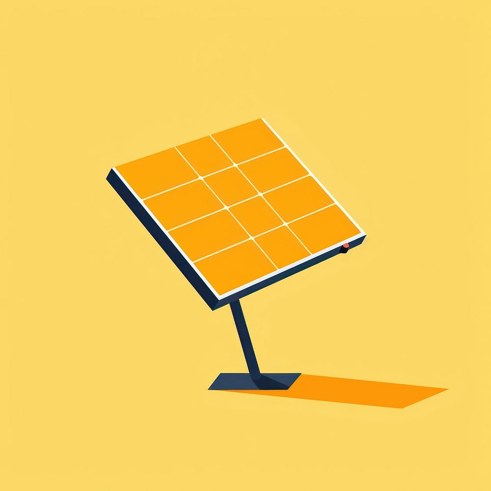 Illustration of a solar panel solar panels electricity technology.