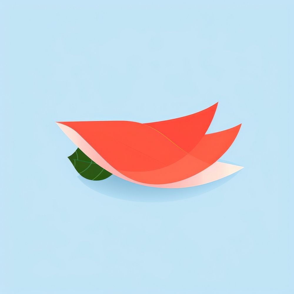 Illustration of a sashimi leaf watermelon freshness.