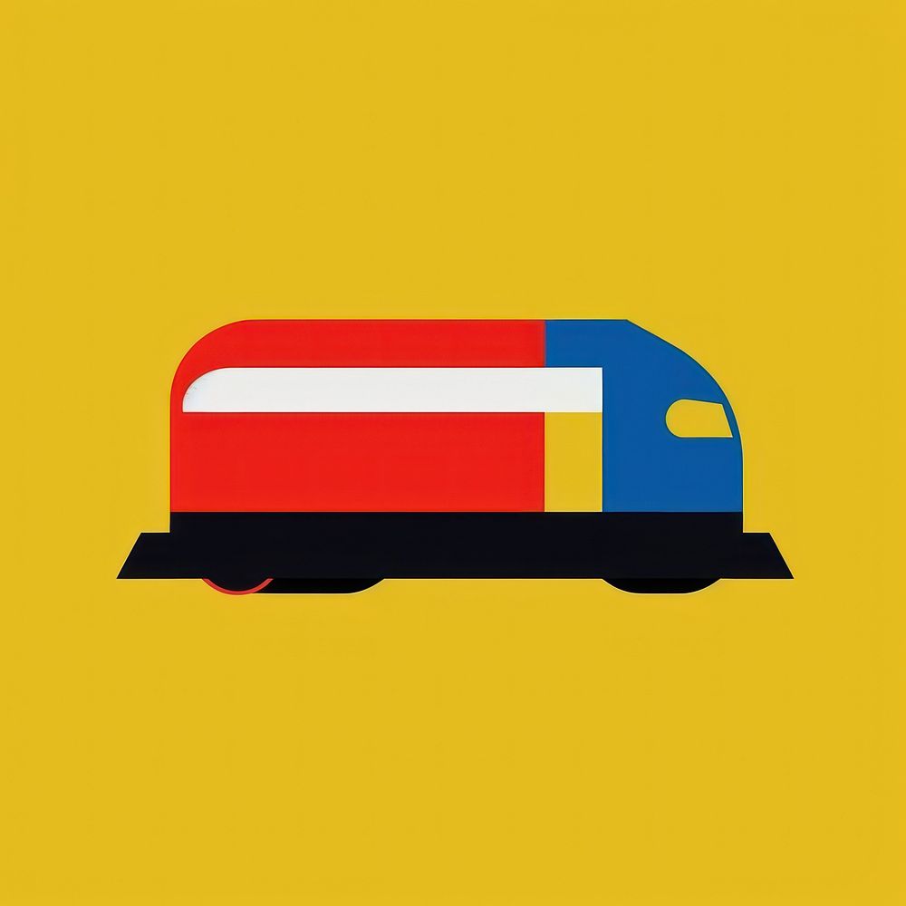 Minimal Abstract Vector illustration of a train vehicle railway transportation.