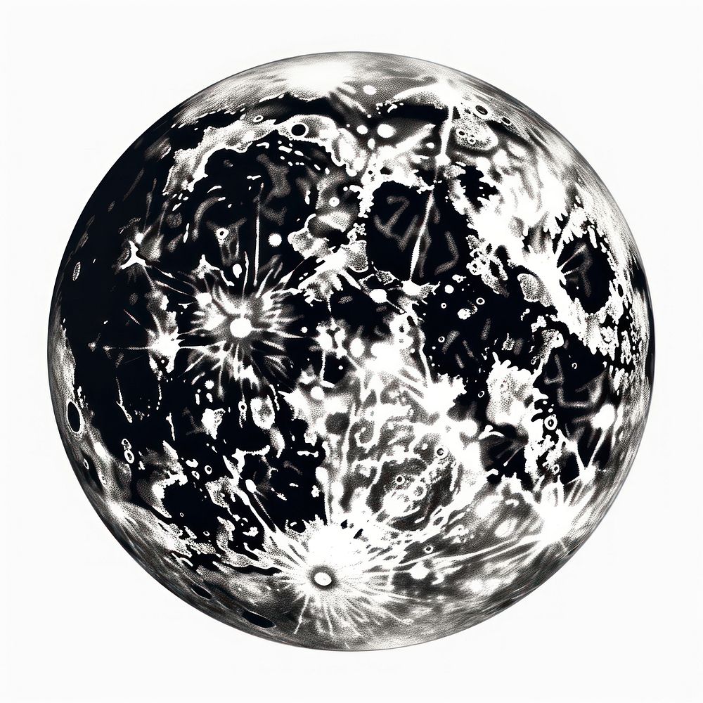 Moon sphere space black.