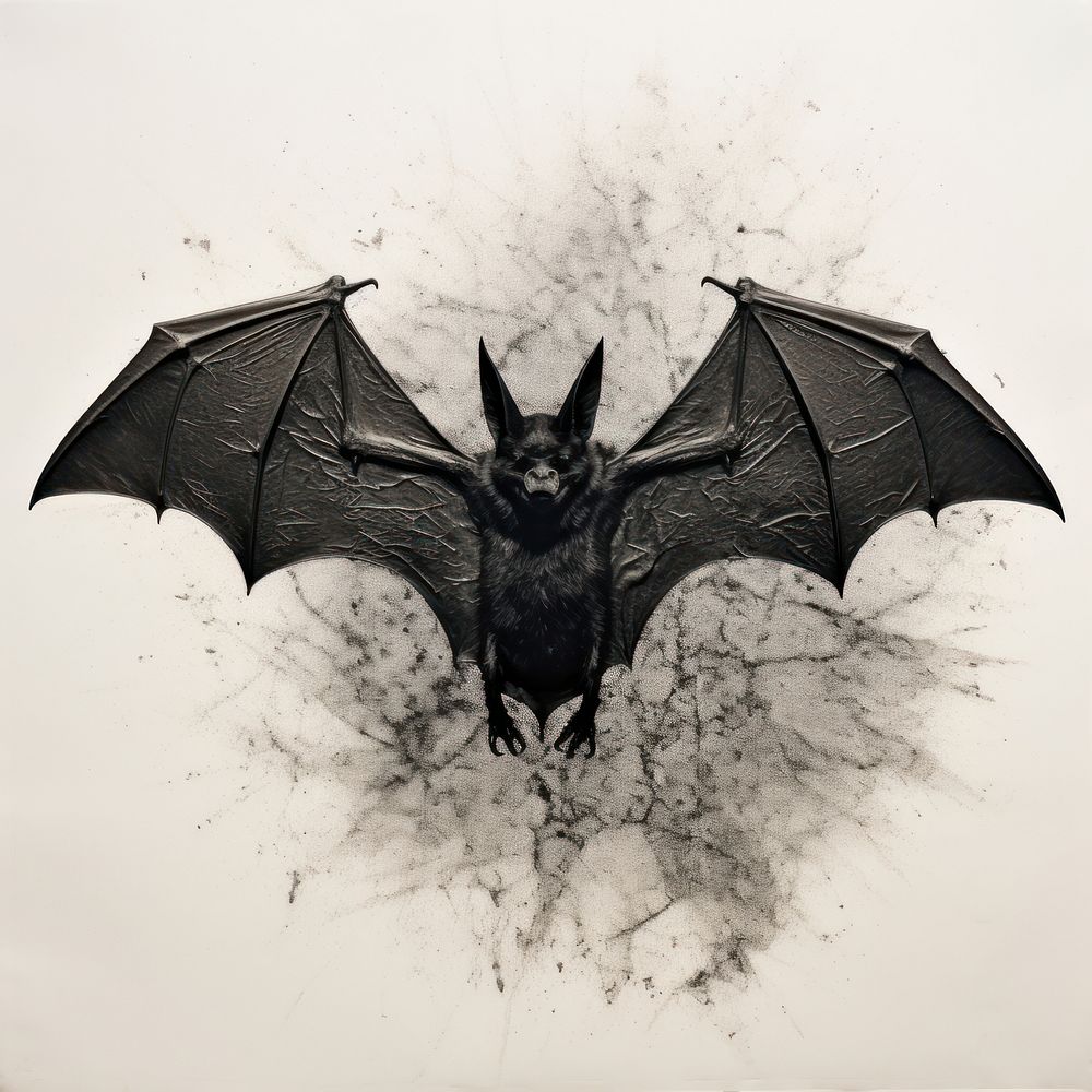 Bat animal black monochrome.