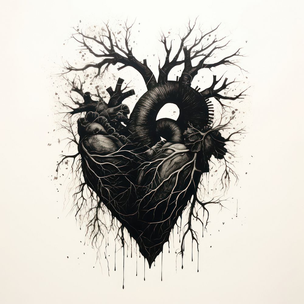 Heart drawing sketch illustrated Free Photo Illustration rawpixel