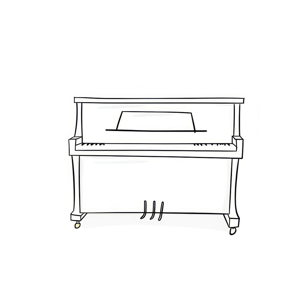 Piano keyboard sketch line. | Free Photo Illustration - rawpixel