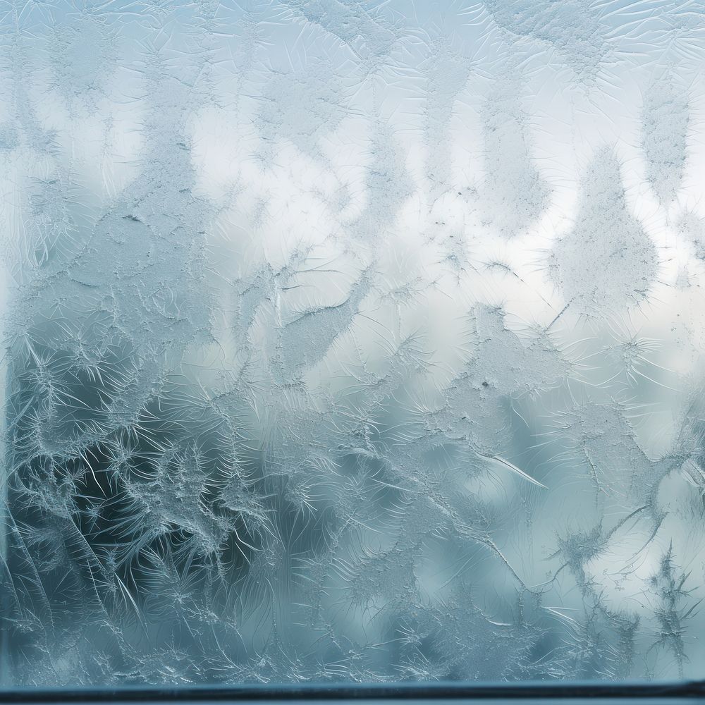 Cold misted glass window backgrounds frost snow.