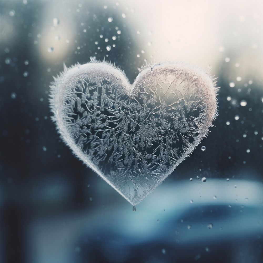 Nature heart heart shape snowflake.