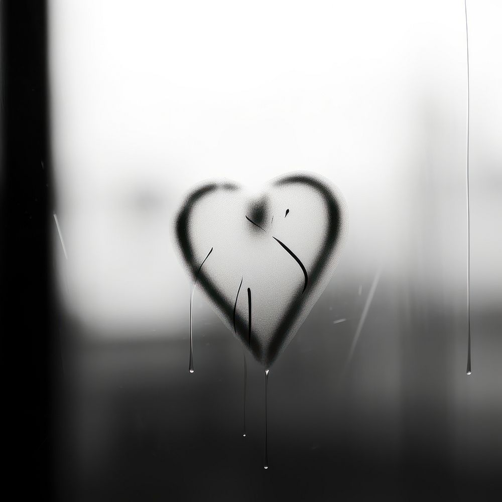 Window glass heart line.