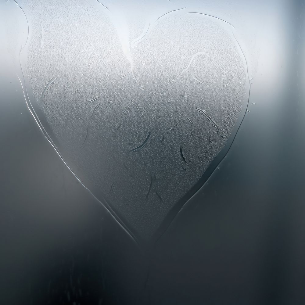 Backgrounds heart glass transparent.