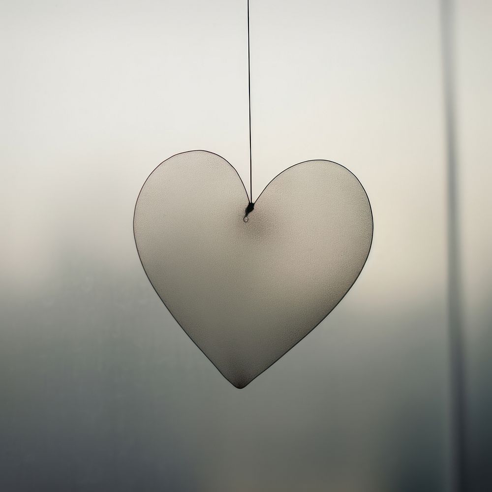 Heart glass hanging circle.
