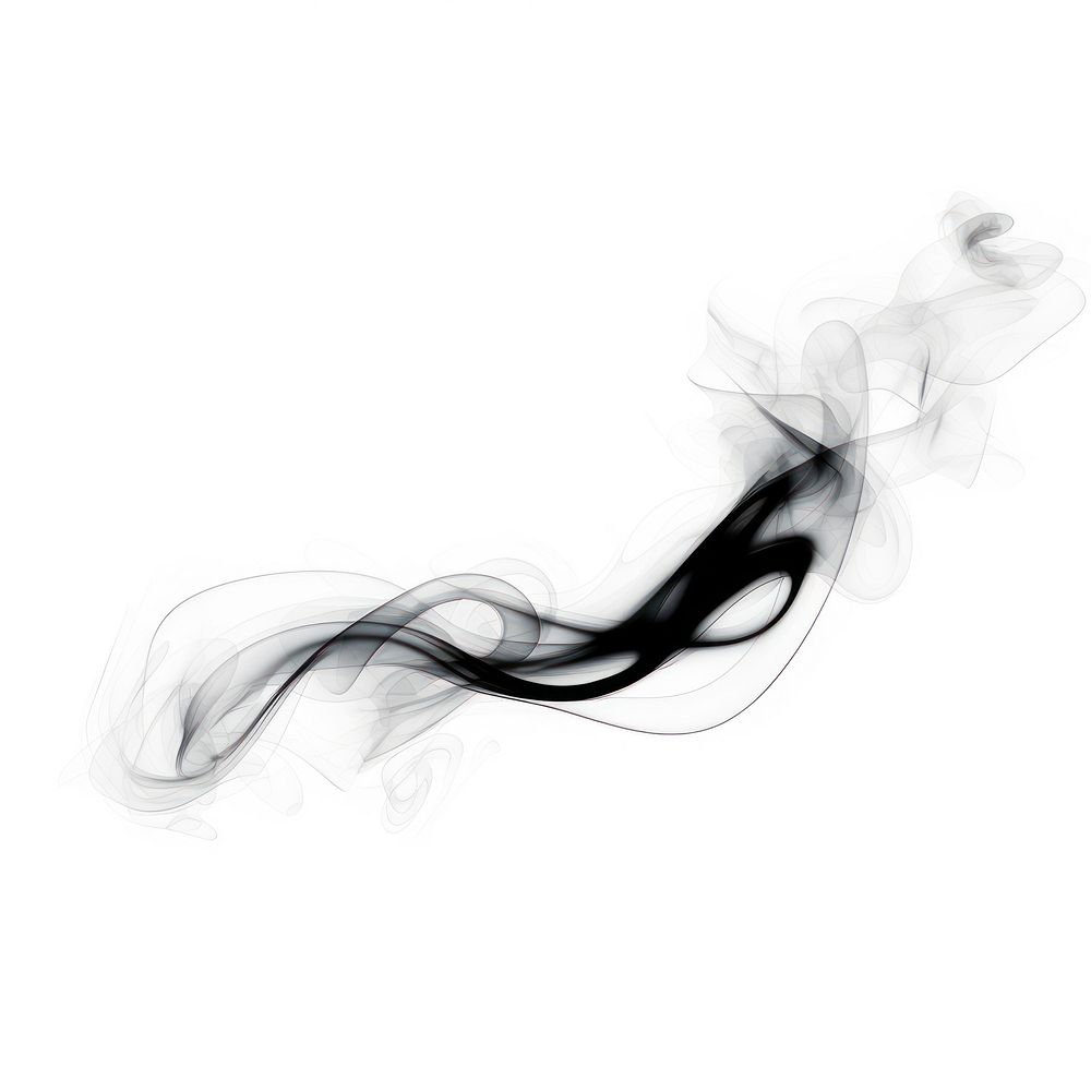 Abstract smoke of ant black white white background.