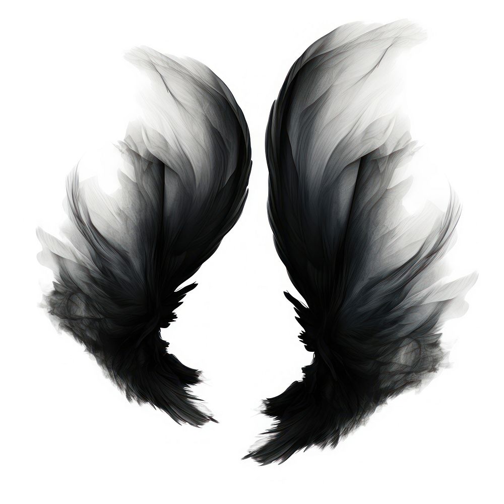Sketch black wing art.