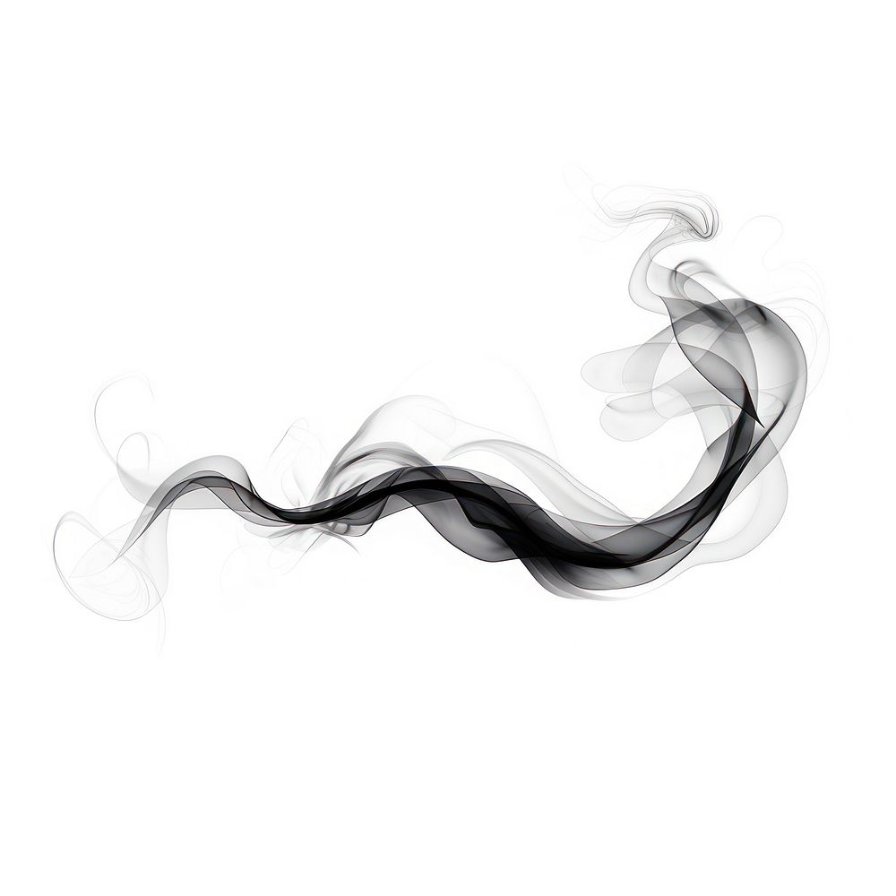 Abstract smoke of arrow black white white background.
