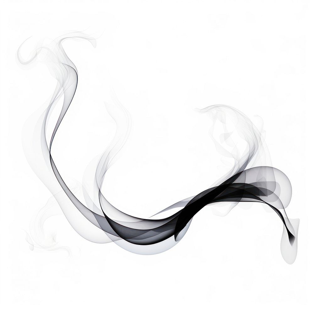 Abstract smoke of bow white black white background.