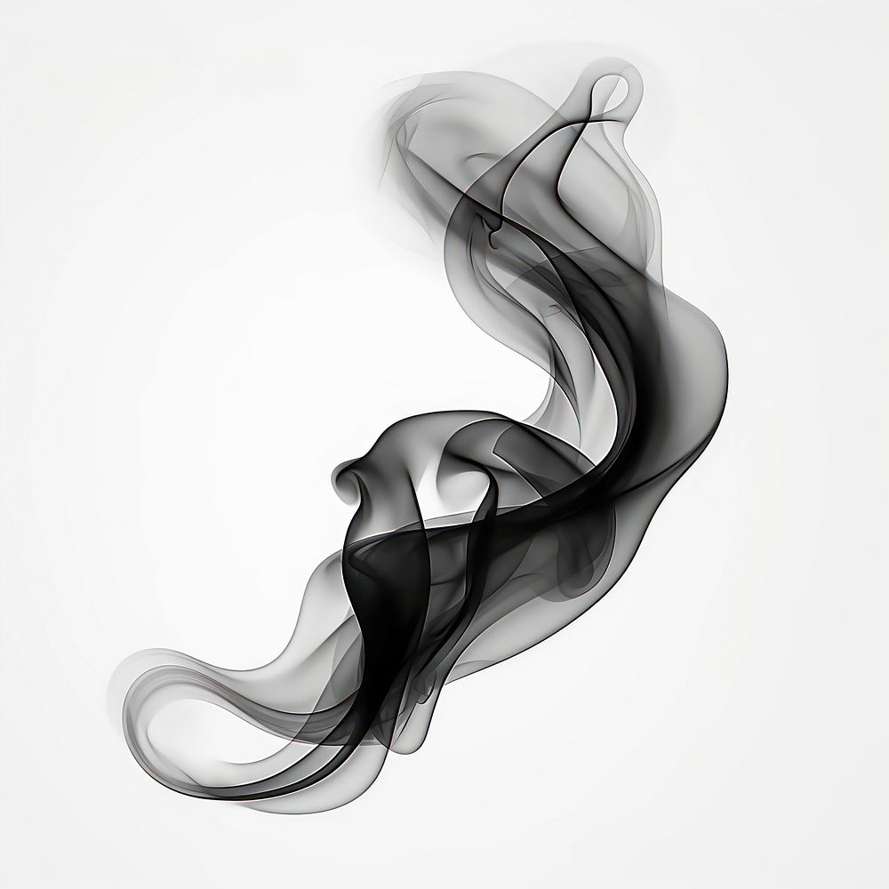Abstract smoke of basil backgrounds shape black.