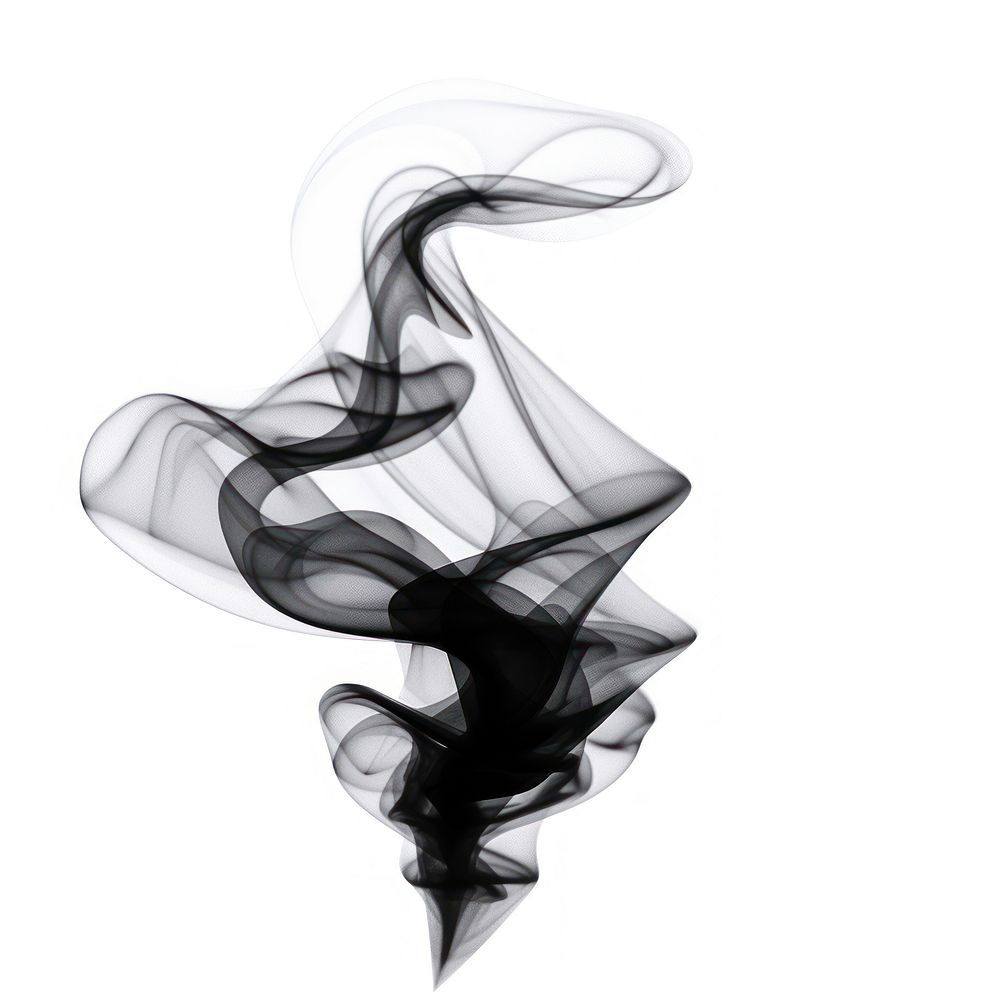 Abstract smoke of beetle shape black white.