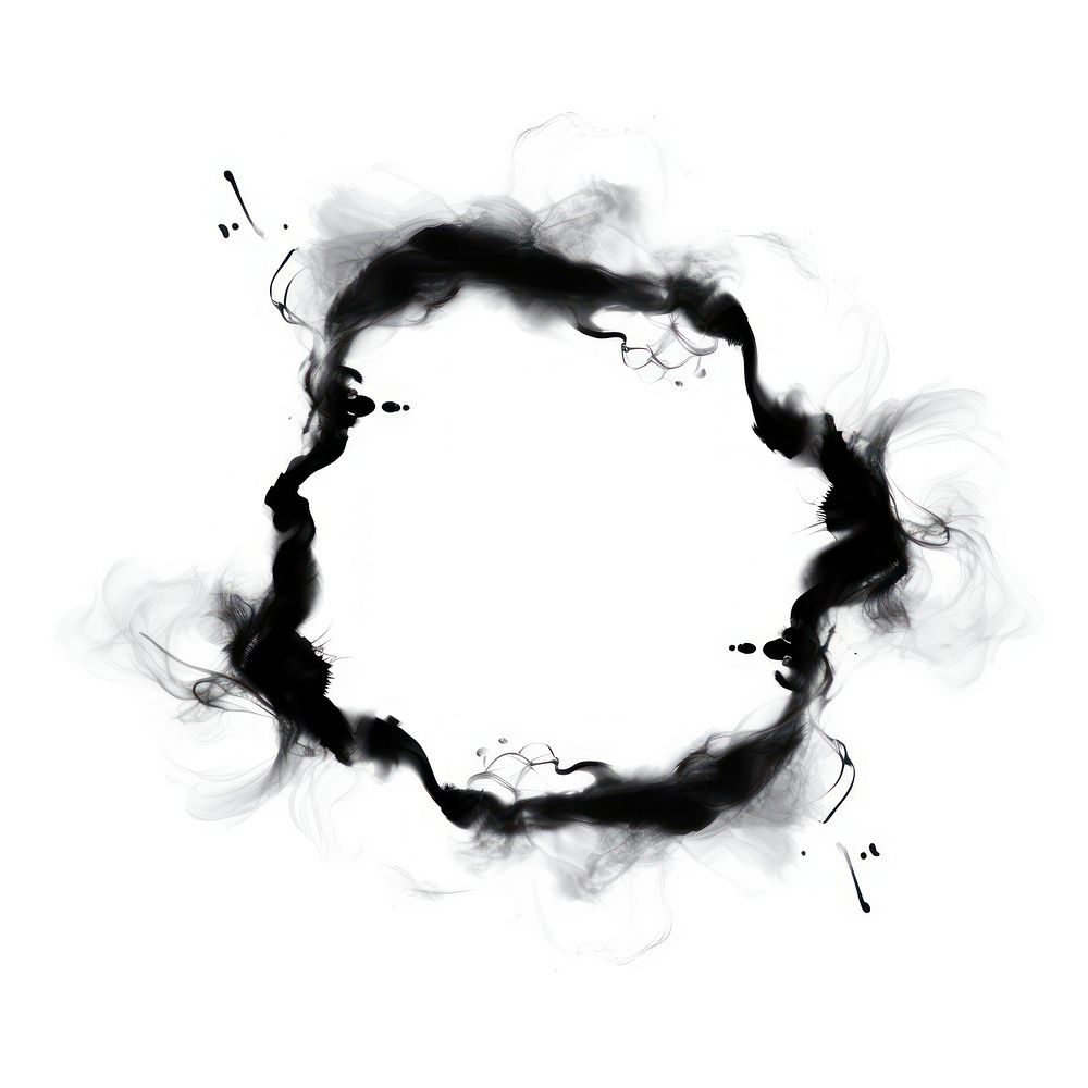 Abstract smoke of bumblebee shape white black.