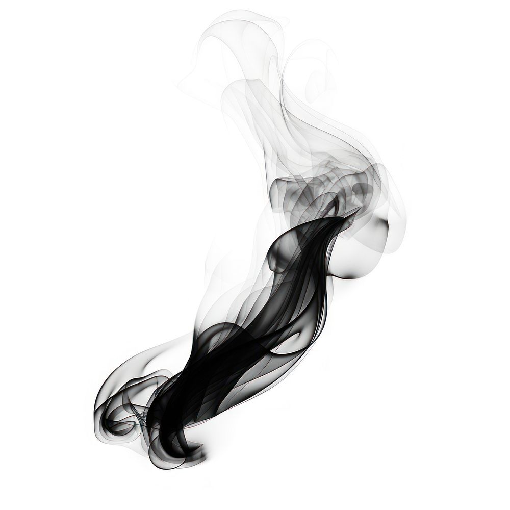 Abstract smoke of gastropod black white adult.