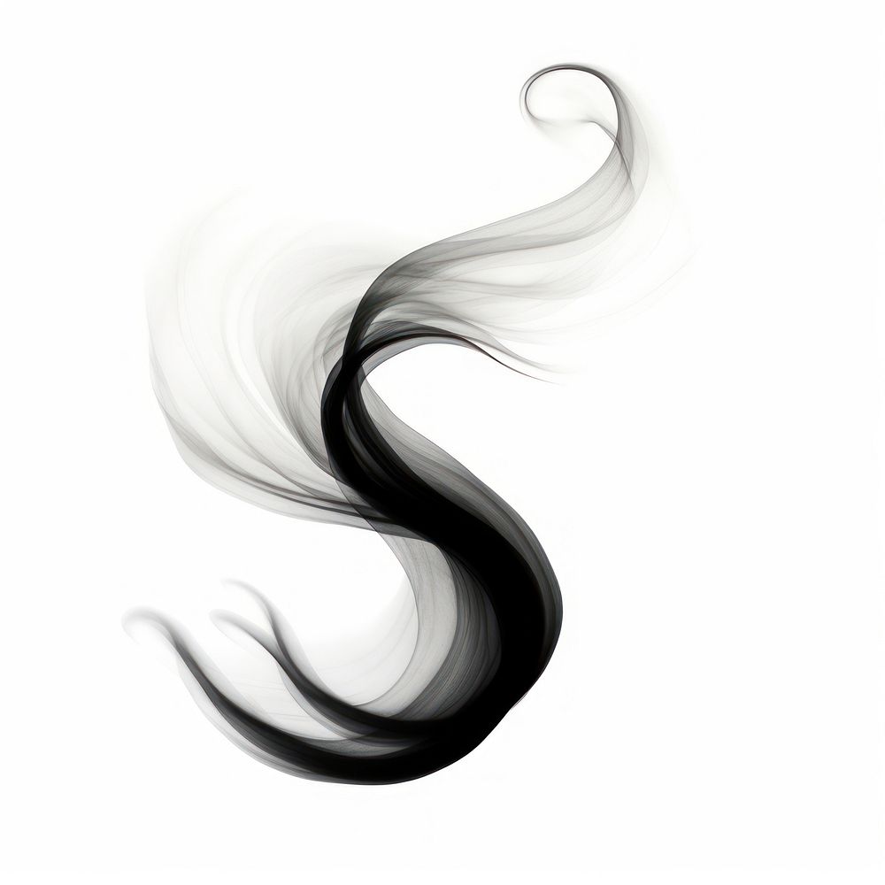 Abstract smoke of gastropod white black white background.