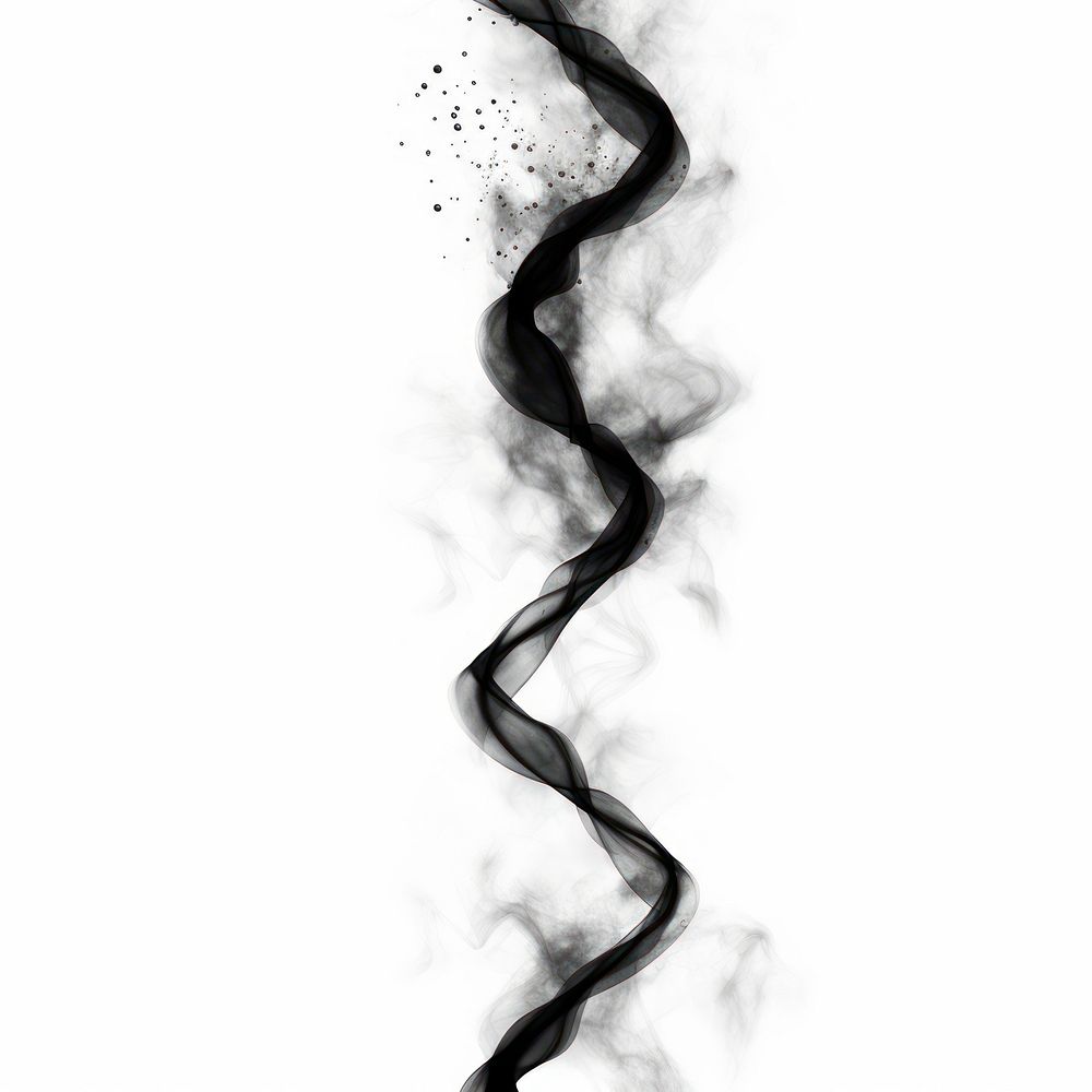 Abstract smoke of DNA white black white background.