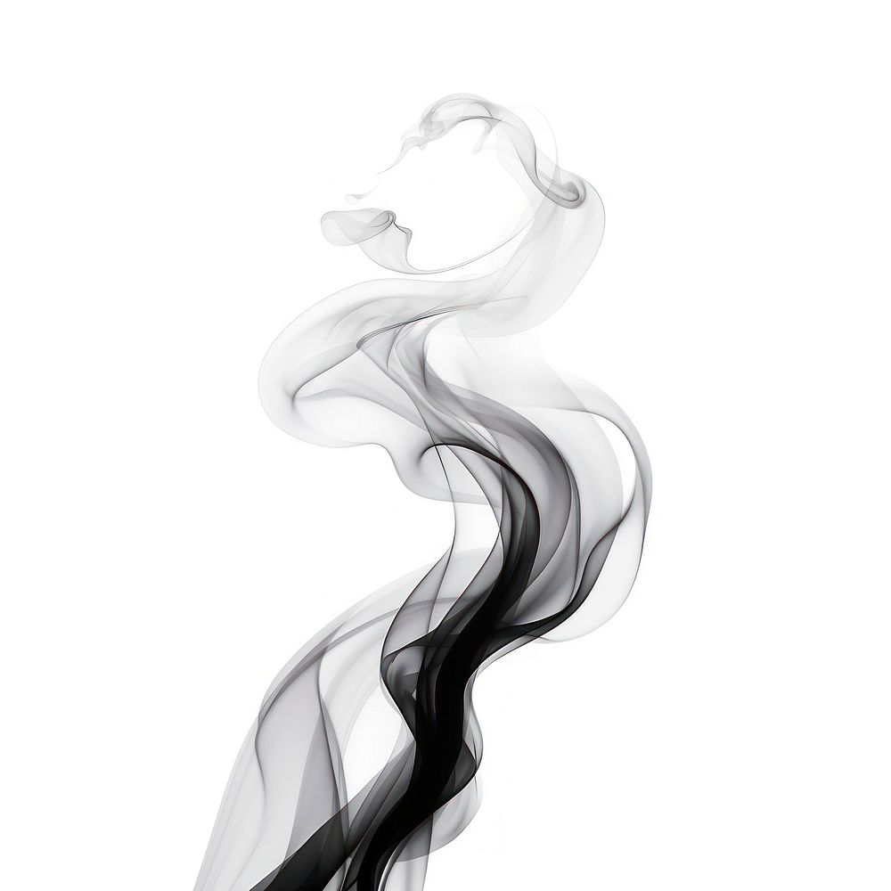 Abstract smoke of dolphine white black adult.