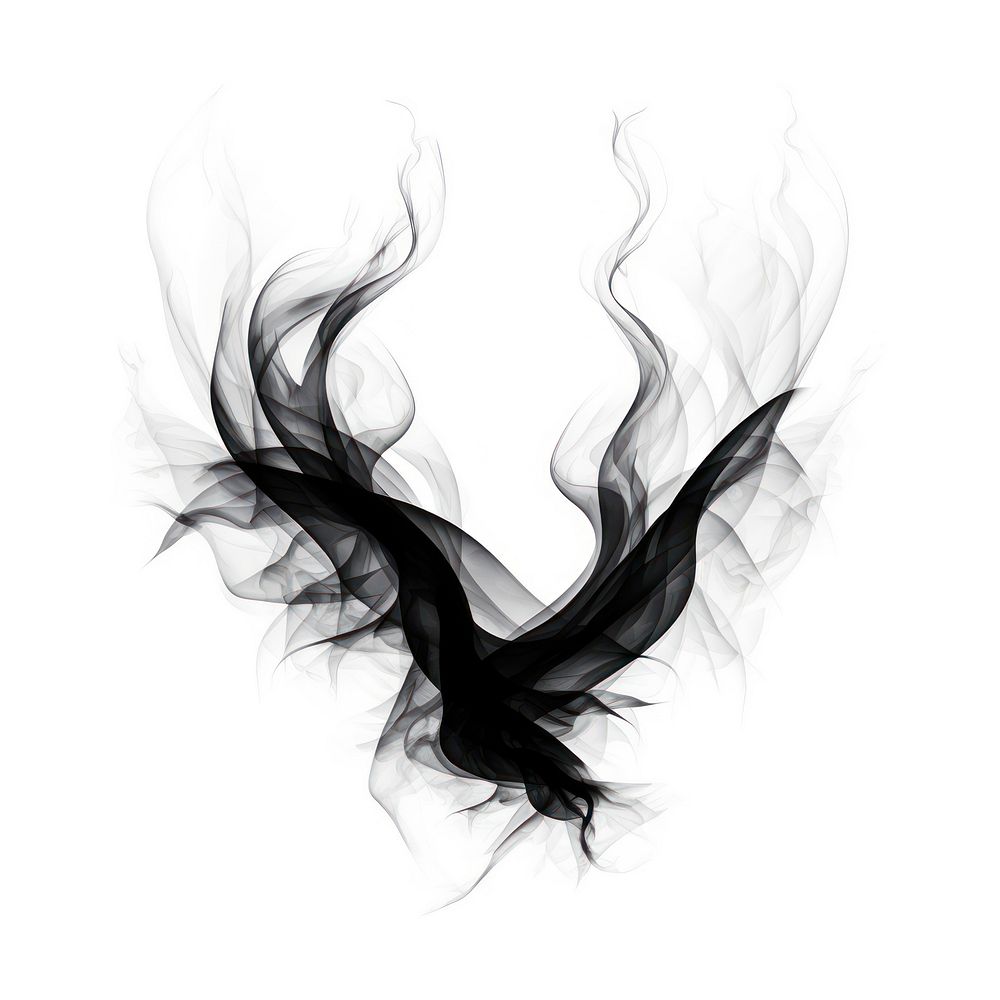 Abstract smoke of dragon black white background creativity.