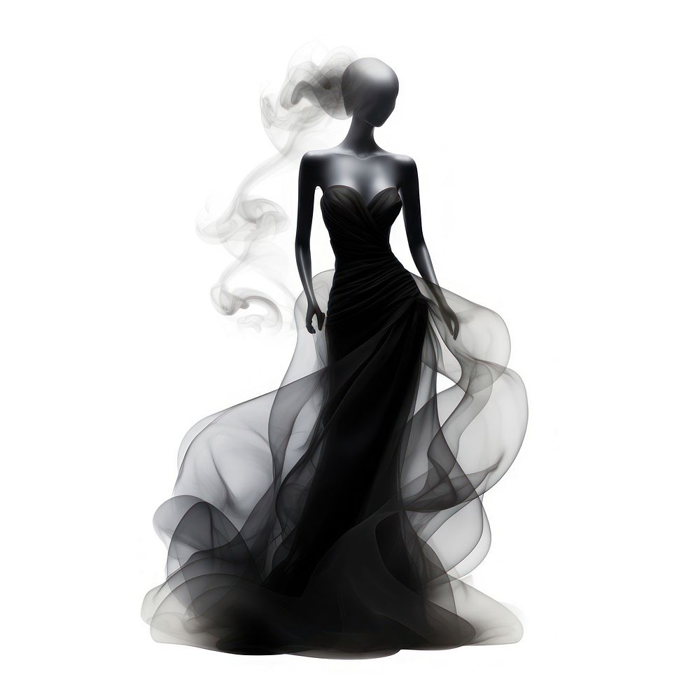 Abstract smoke of dress silhouette fashion adult.