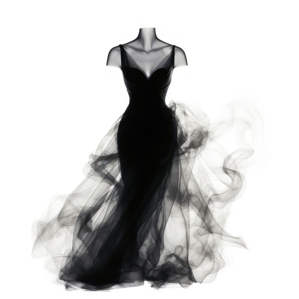 Abstract smoke of dress fashion wedding black.