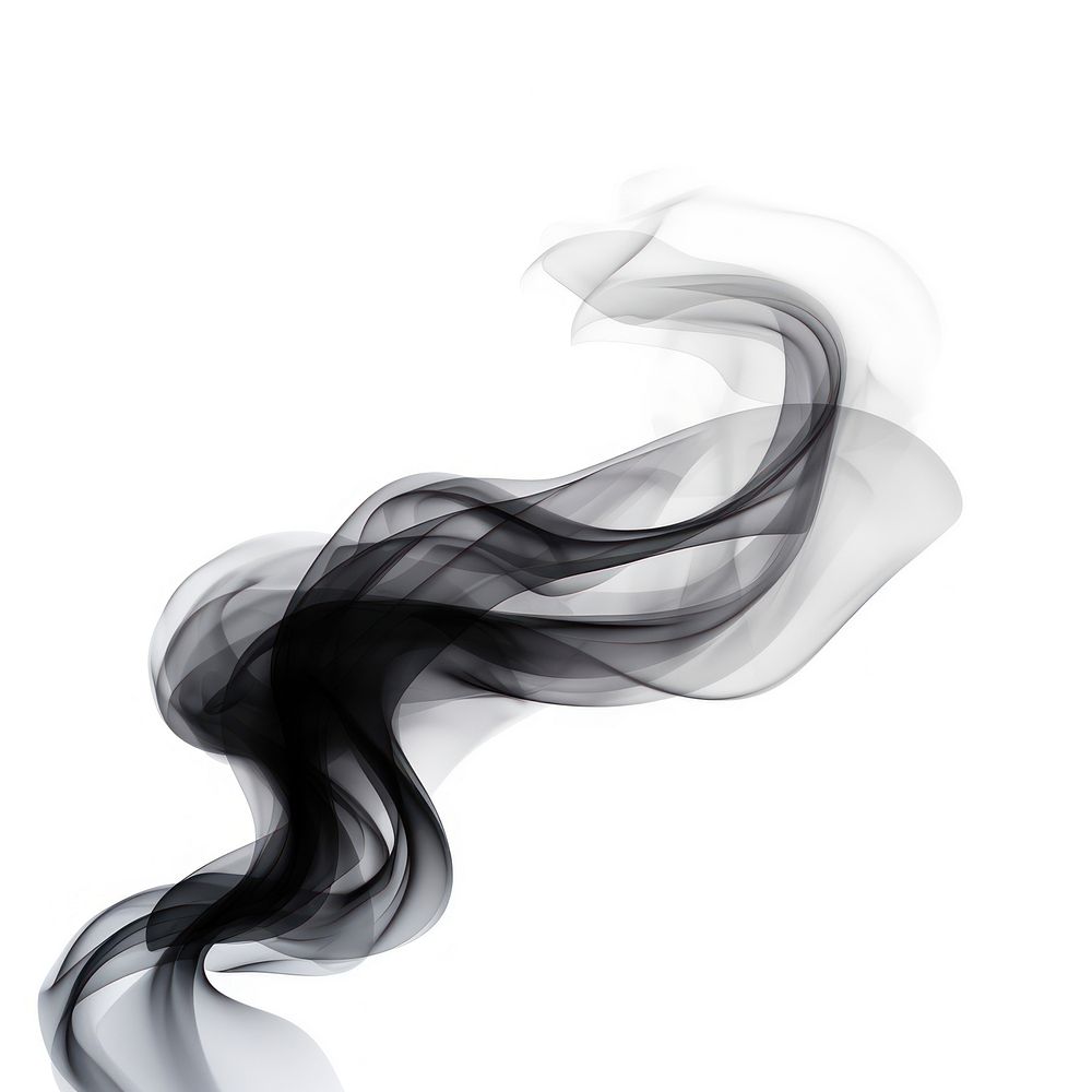 Abstract smoke of ear black white white background.