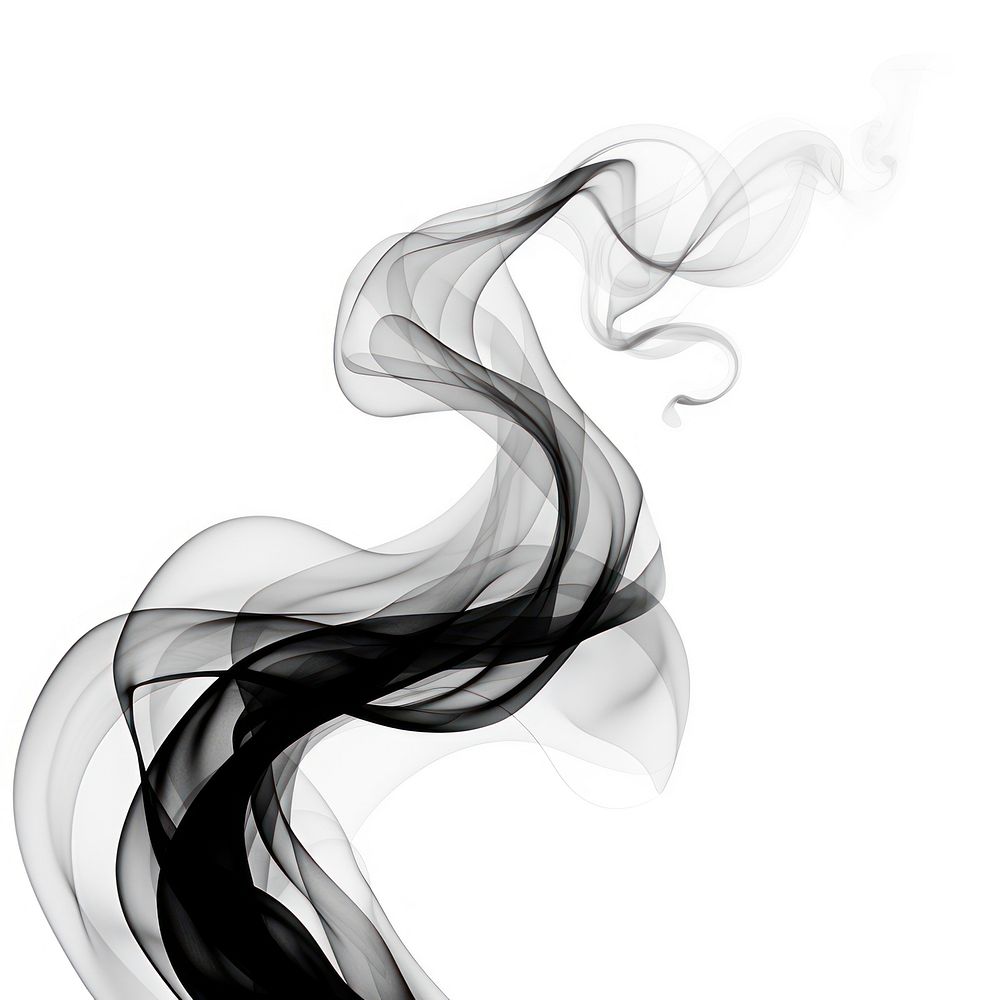 Abstract smoke of feather backgrounds shape black.
