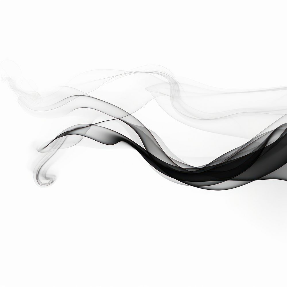 Abstract smoke of fish backgrounds shape black.