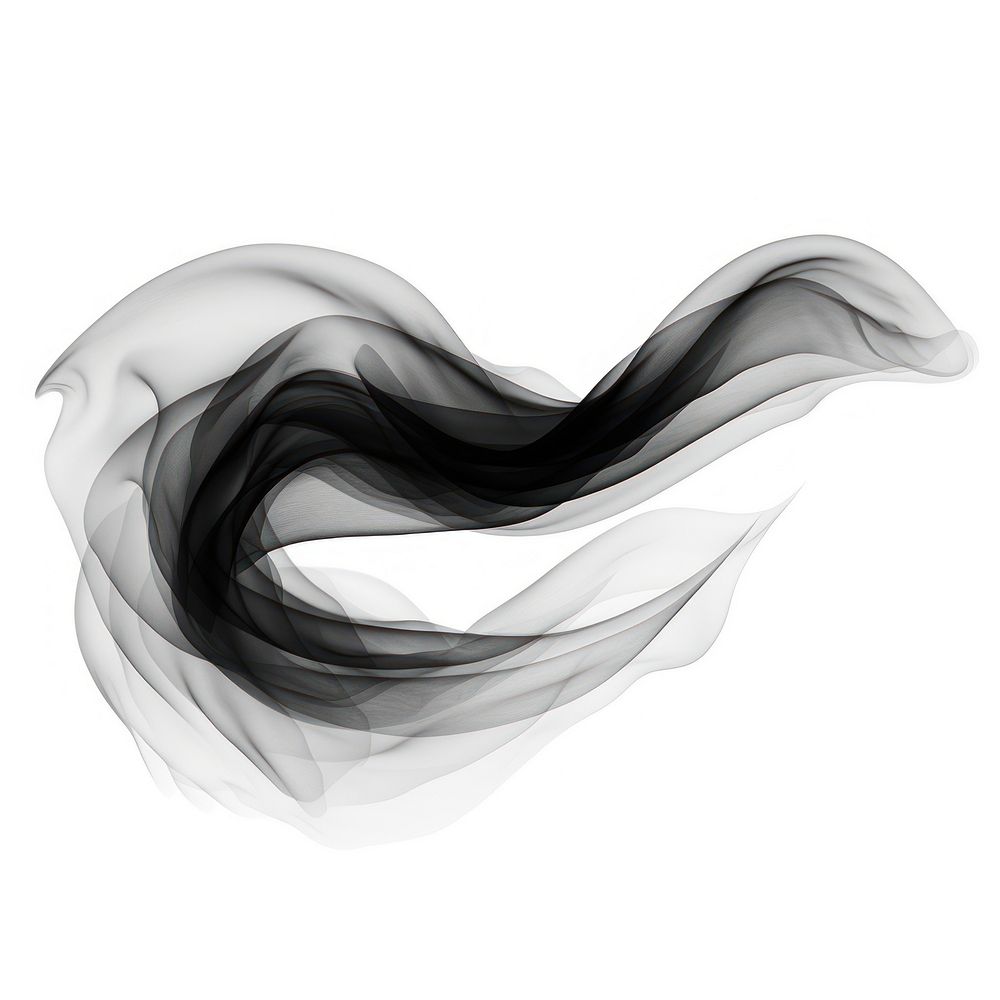 Abstract smoke of fish drawing sketch shape.
