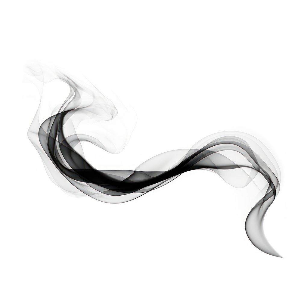 Abstract smoke of hurricane black white white background.