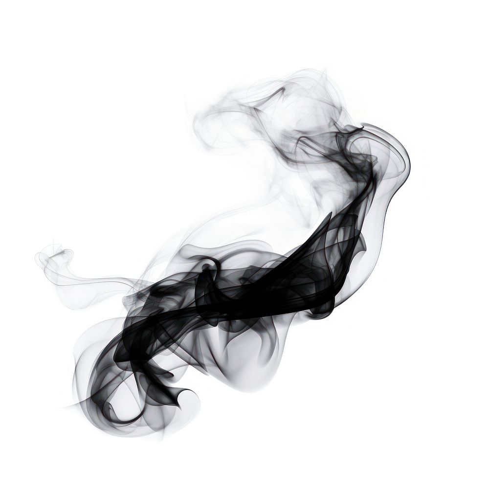 Abstract smoke of insect black white white background.
