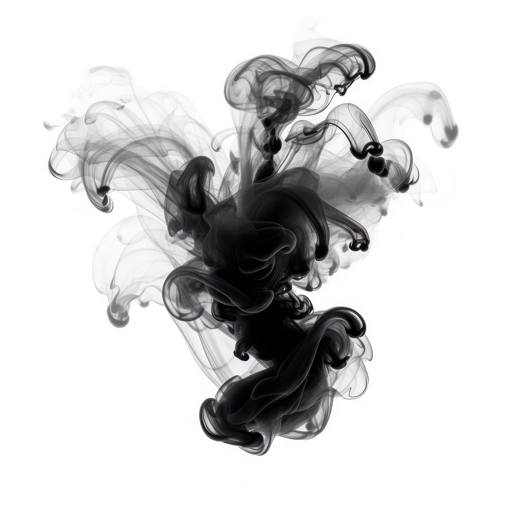 Abstract smoke of jelly black white white background.