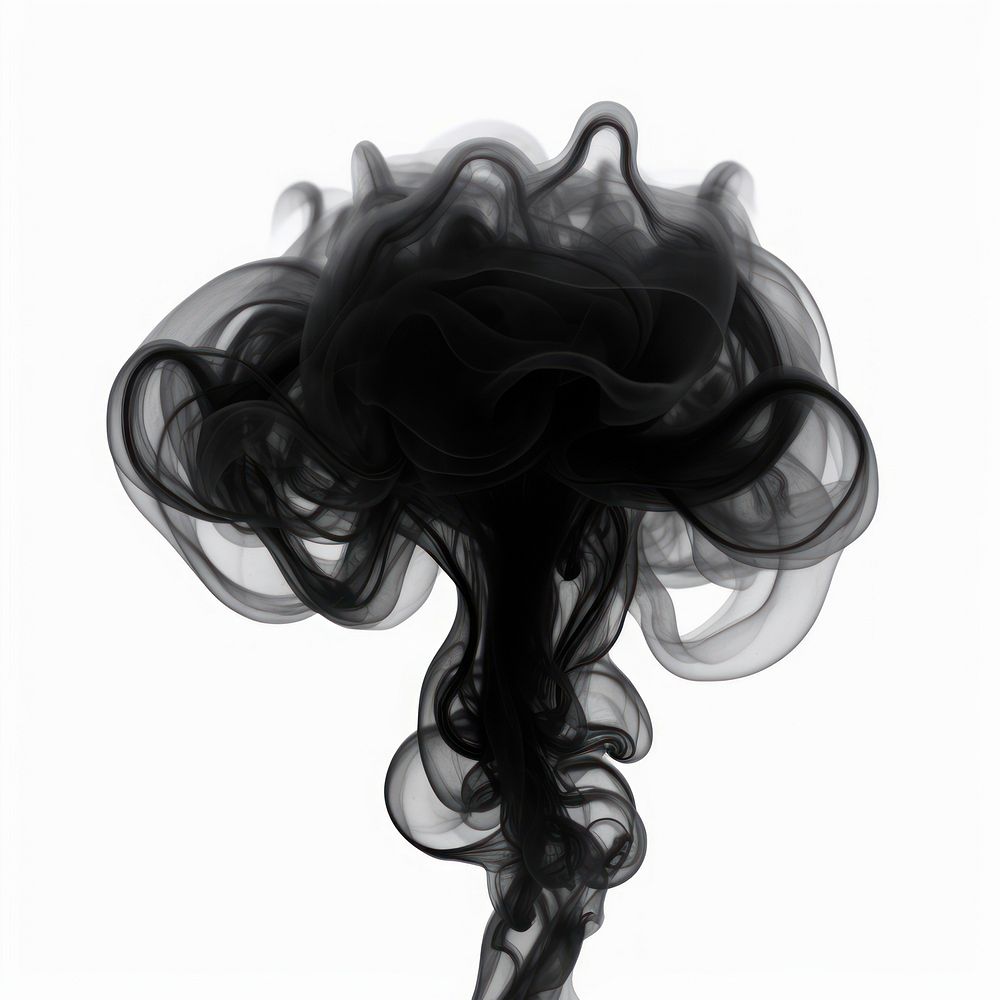 Abstract smoke of jelly black white background monochrome.