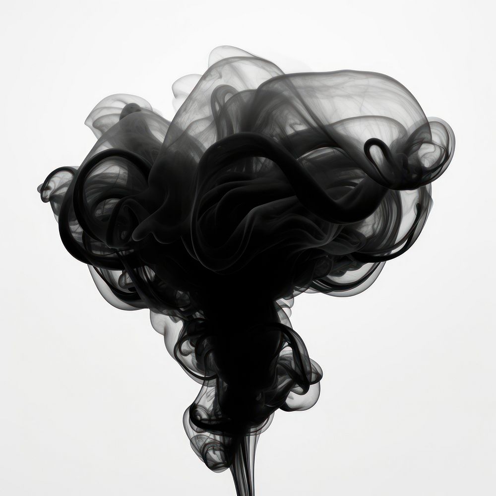 Abstract smoke of jelly black creativity monochrome.