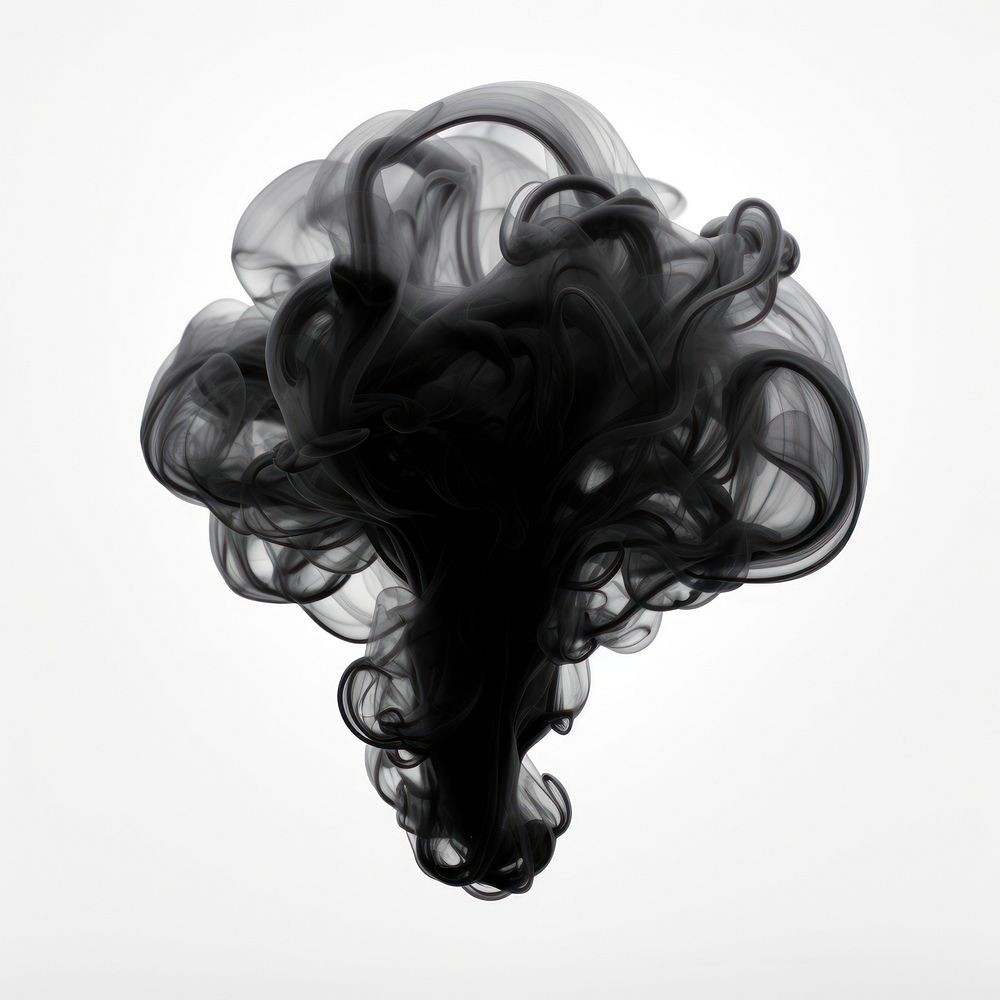 Abstract smoke of jelly black white background monochrome.