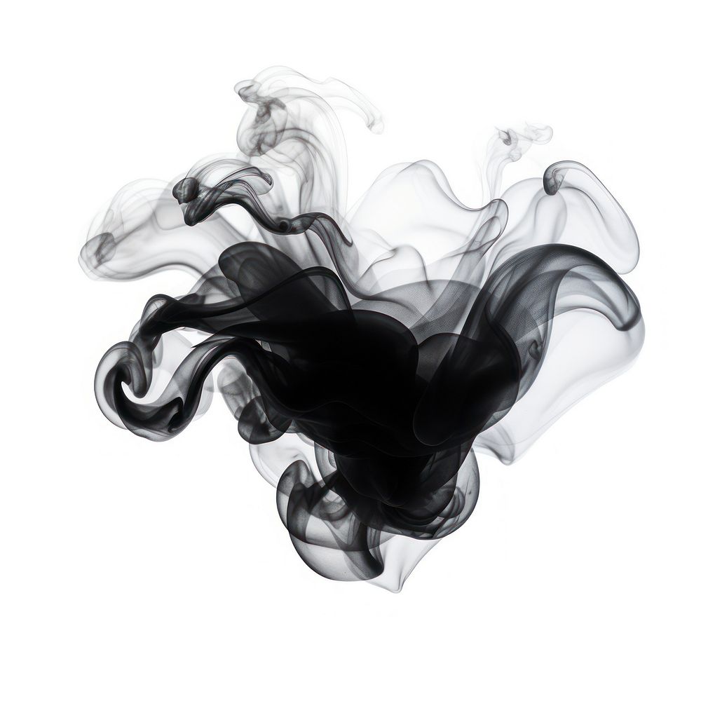Abstract smoke of jelly black white white background.