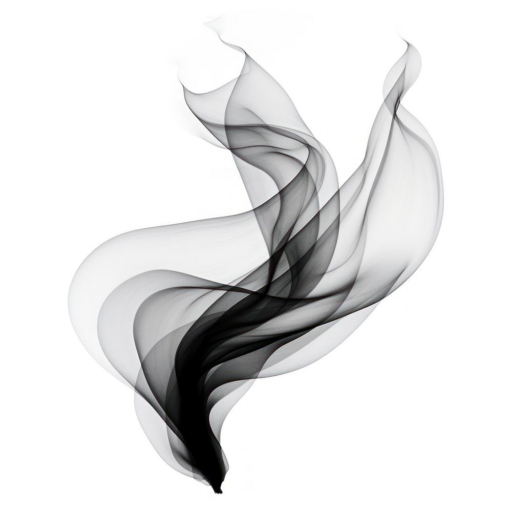 Abstract smoke of lotus shape white black.