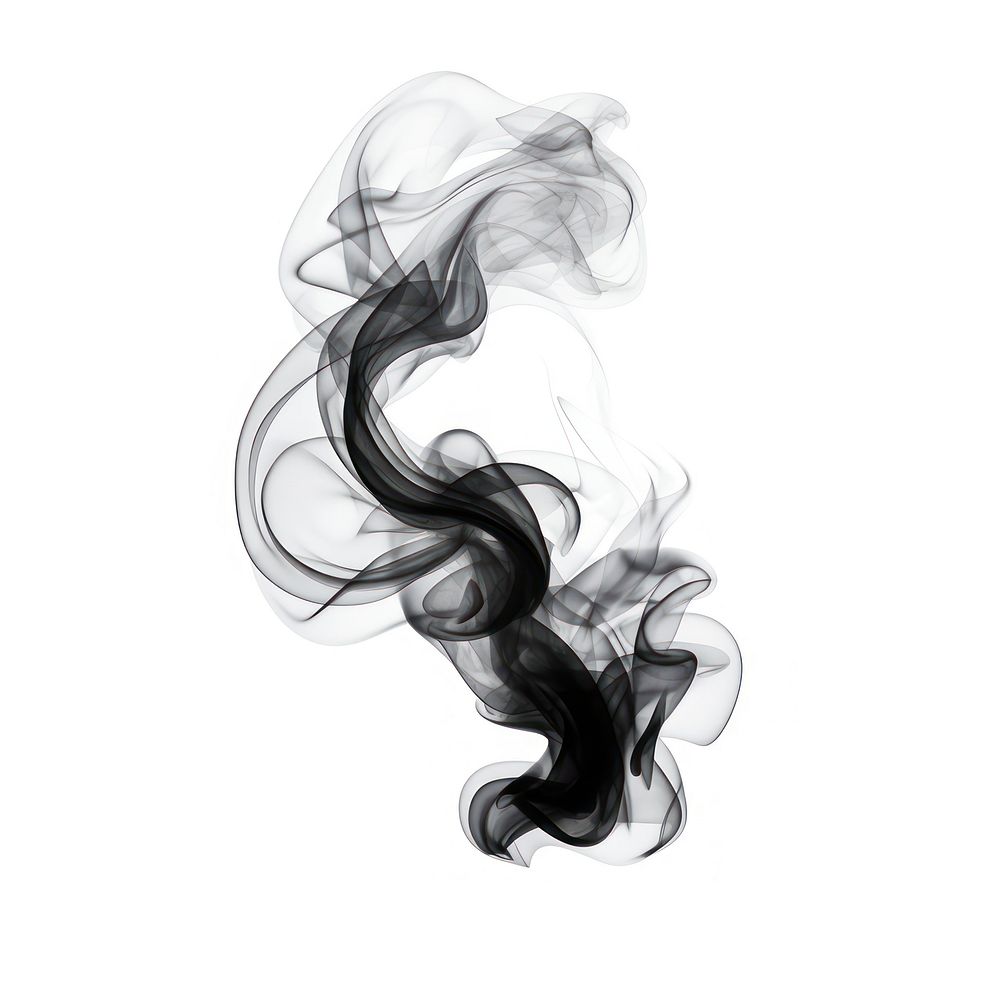 Abstract smoke of moth black white white background.