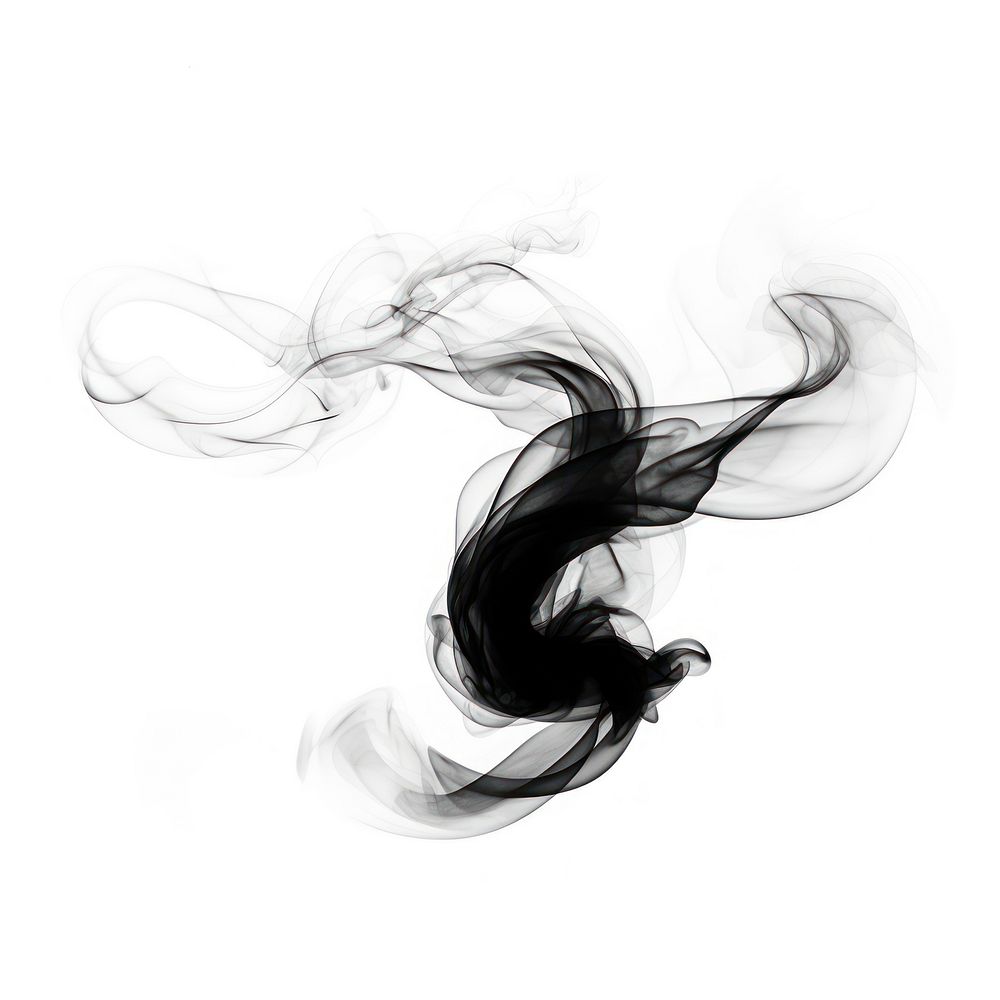 Abstract smoke of saturn black white white background.