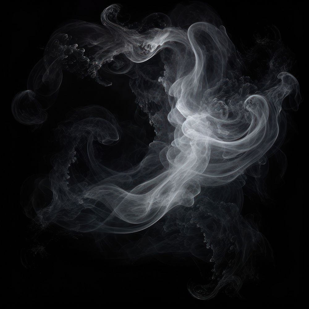 Abstract smoke of spiral backgrounds black white.