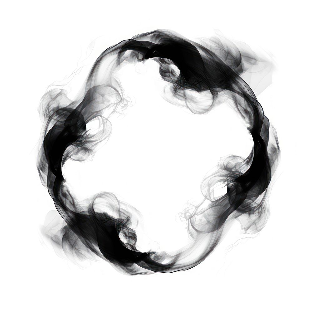 Abstract smoke of stwisting spiral shape black white background.